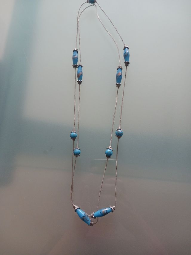 Collana lunga turchese