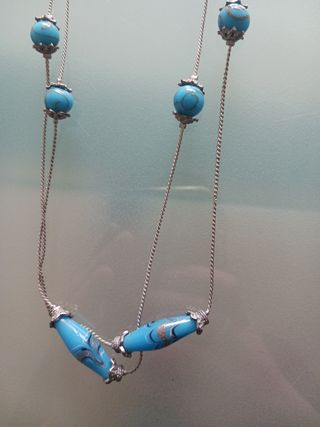 Collana lunga turchese