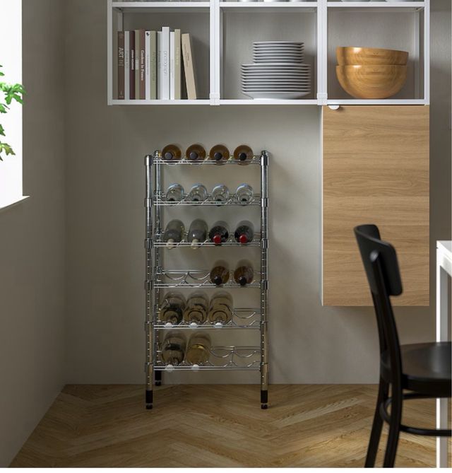 Botellero Omar Ikea acero 24 botellas