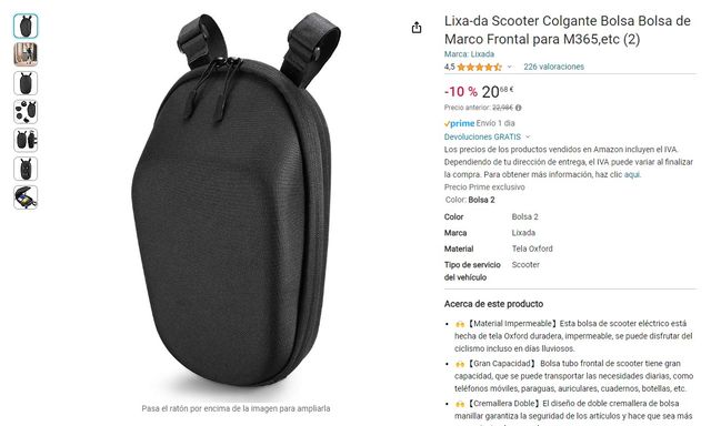 Bolsa para patinete , carcasa dura.