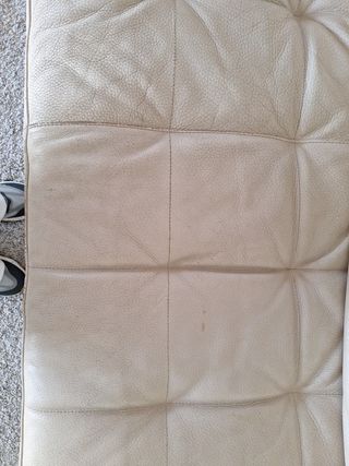 Sofa  piel Natuzzi beig 3 plazas