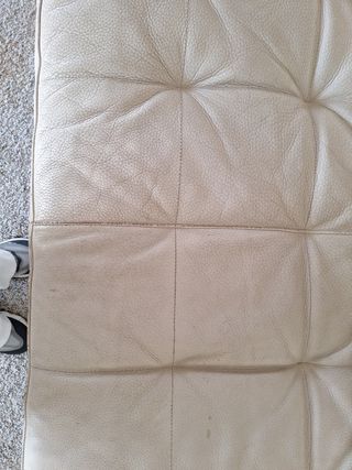 Sofa  piel Natuzzi beig 3 plazas