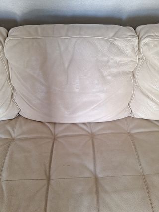 Sofa  piel Natuzzi beig 3 plazas
