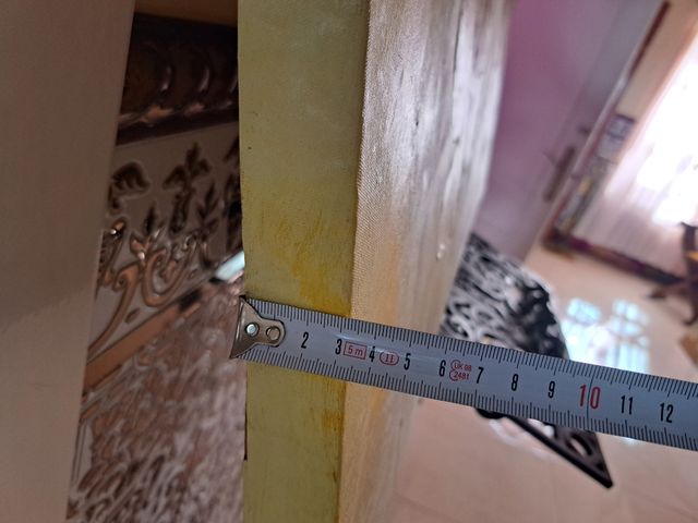 Cuadro pintado flores amarillas