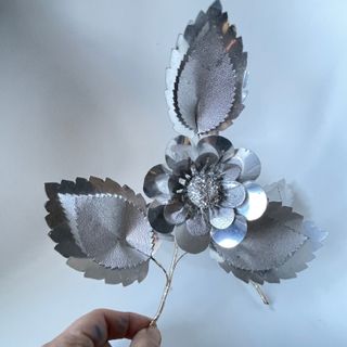 Navidad / Vintage / 2 adornos plateados