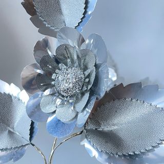 Navidad / Vintage / 2 adornos plateados