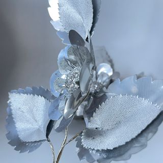 Navidad / Vintage / 2 adornos plateados