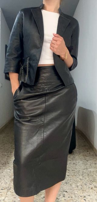 chaqueta de cuero Zara
