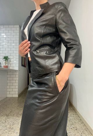 chaqueta de cuero Zara
