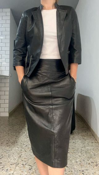 chaqueta de cuero Zara