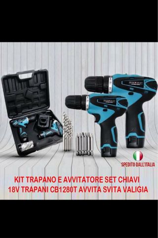 Trapano avvitatore set chiavi 18V