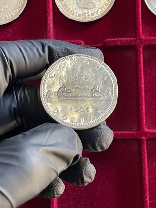 Moneda plata Canada. 1 Dollar