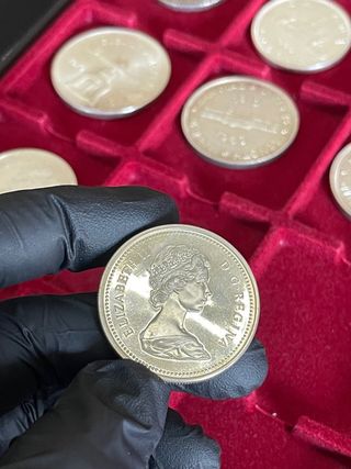 Moneda plata Canada. 1 Dollar