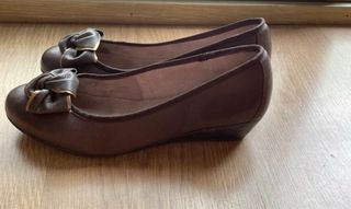 Bailarina con lazo talla 39 piel