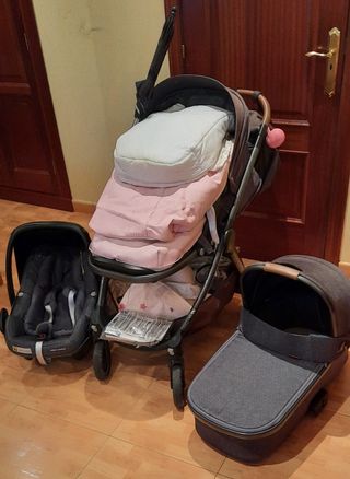 Carrito 3 en 1 bebe confort + silla y base maxy co