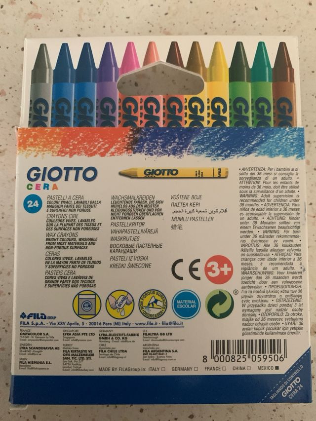 Pastelli a cera giotto da 24