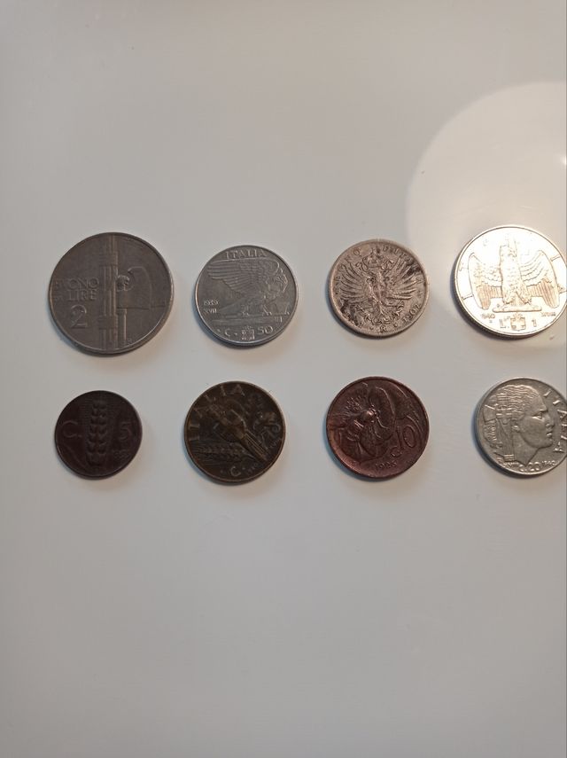 n.8 monete Vittorio Emanuele III