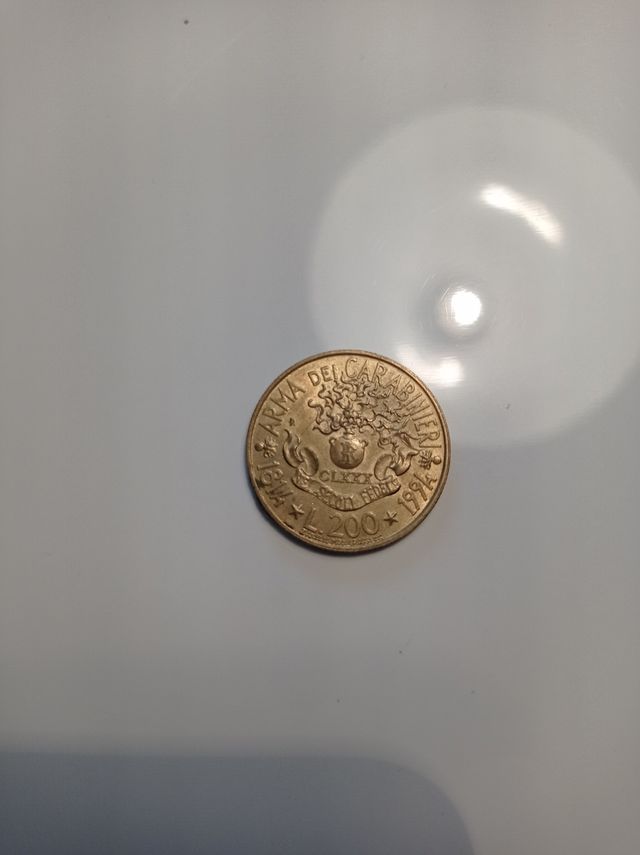Moneta Arma dei Carabinieri 200 lire