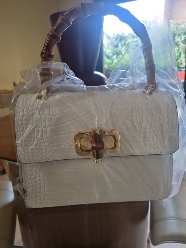 Bolso de piel blanco 