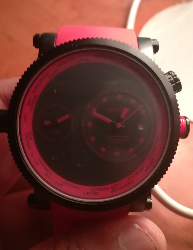 orologio uomo rosso