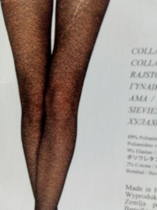 Collant effetto trina