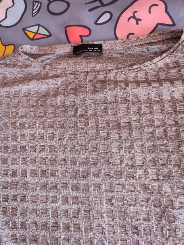 Camiseta plateada Zara