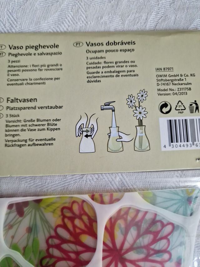 Confezione n. 3 vasi pieghevoli Melinera