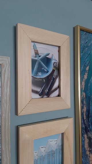 Cornice foto quadri boho moderna legno