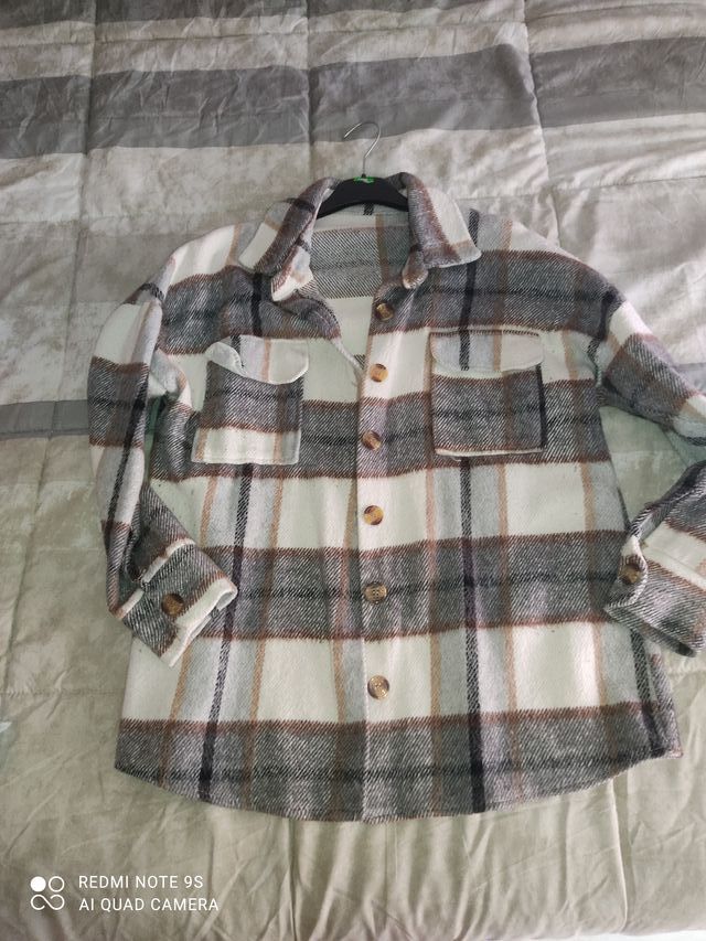 Sobrecamisa de cuadros talla única mujer