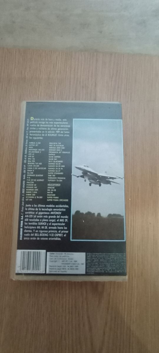 DOCUMENTAL EN VHS  LE BOURGET PARIS 1989 ALAS DEL