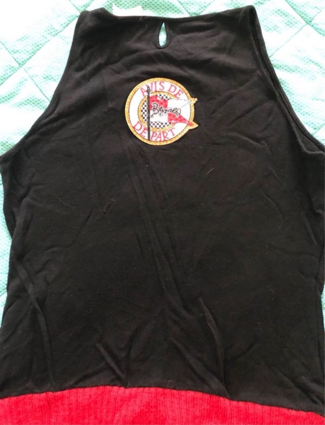 Top blumarine blugirl nero e rosso