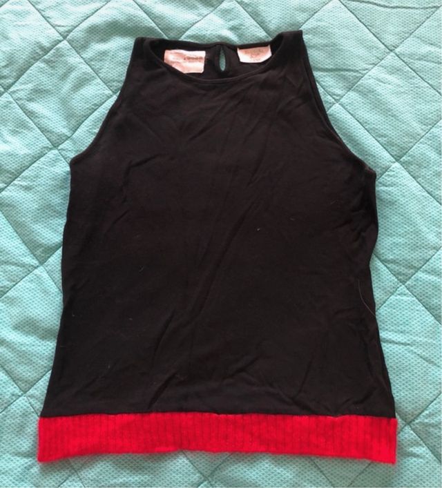 Top blumarine blugirl nero e rosso