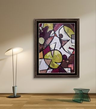 Cuadro oleo abstracto de pintor famoso moderno