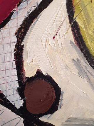 Cuadro oleo abstracto de pintor famoso moderno