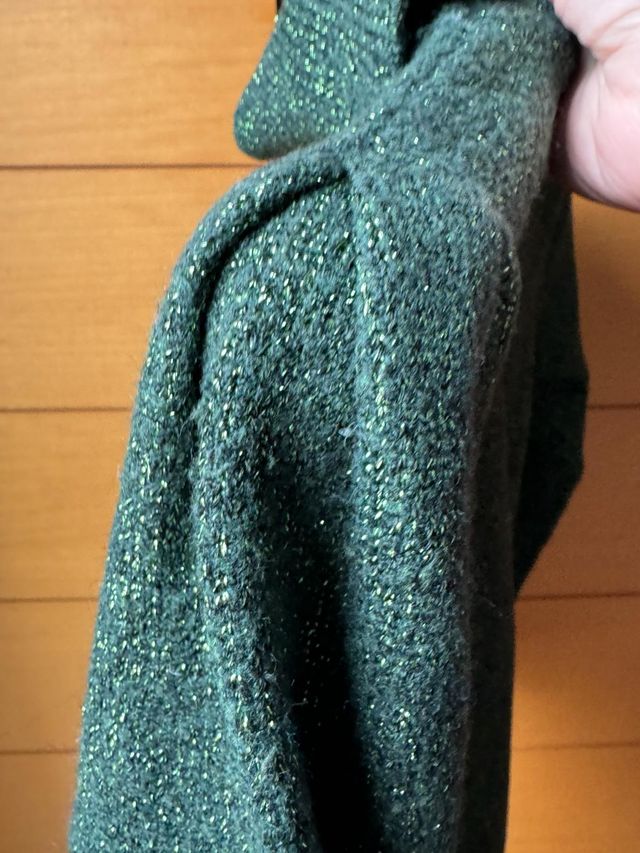 Jersey verde botella con brillo. 10 años