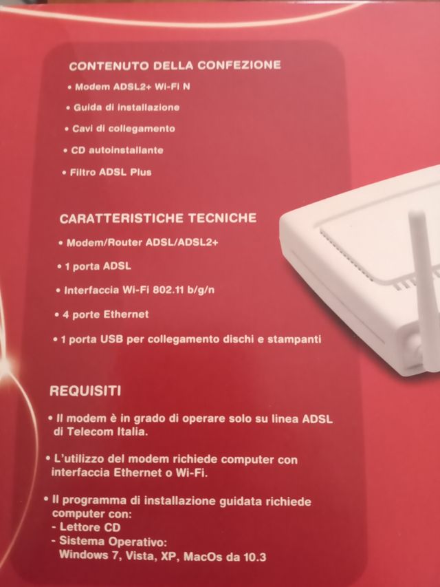 Modem Wi-Fi TIM + Modem Alice omaggio