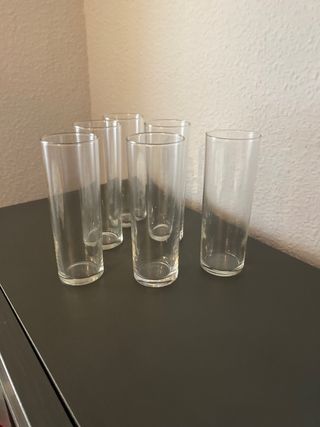 Vasos tubo y vasos chupitos