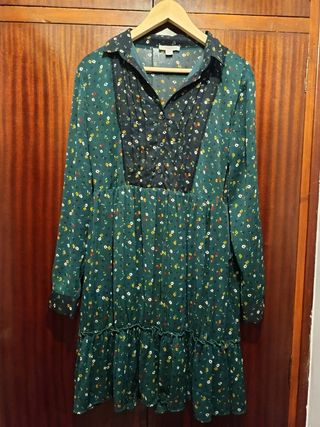 Vestido camisero flores Talla M