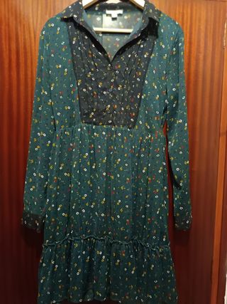 Vestido camisero flores Talla M