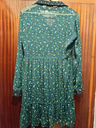 Vestido camisero flores Talla M