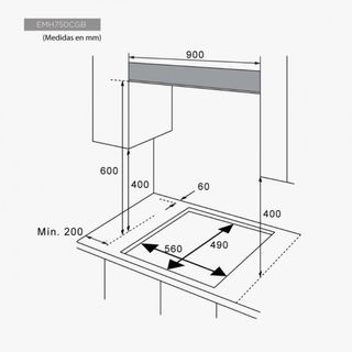 ‼️ OFERTA, ENCIMERA CRISTAL-GÁS 5F 30% ‼️