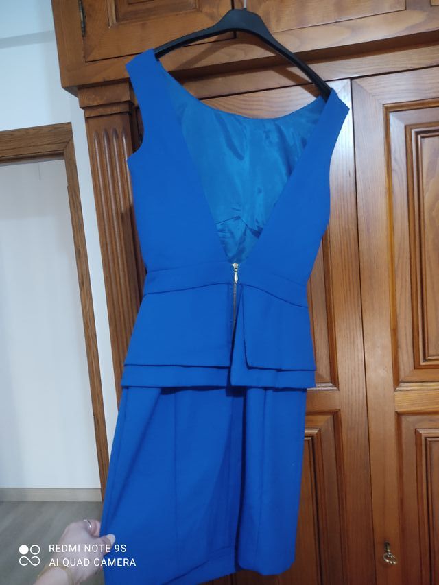 Vestido corto azul talla S