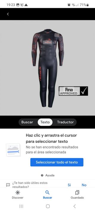 Traje neopreno triatlon talla S
