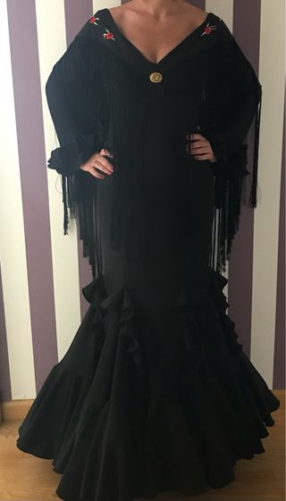 Vestido flamenca talla 36 negro