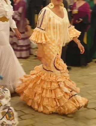 Traje de Flamenca talla 42 Rosa