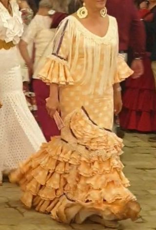 Traje de Flamenca talla 42 Rosa
