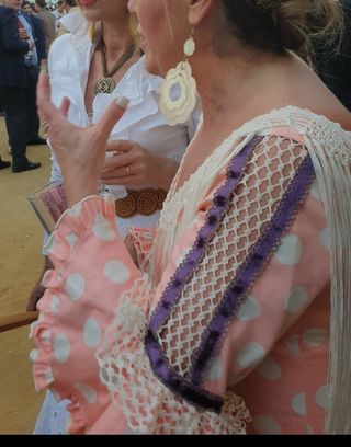 Traje de Flamenca talla 42 Rosa