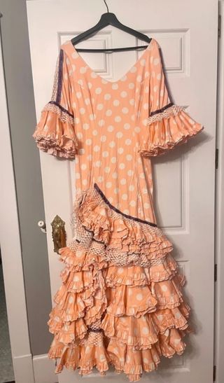 Traje de Flamenca talla 42 Rosa