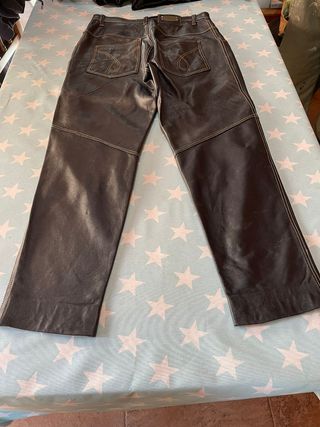 Pantalones cuero hombre 