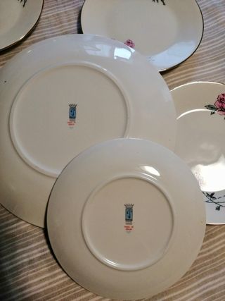 Vajilla de postre Pontesa vintage